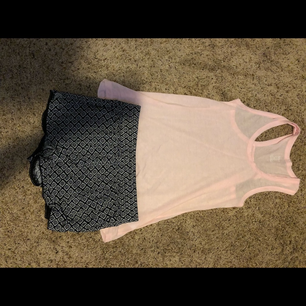 Pink and black sleep set